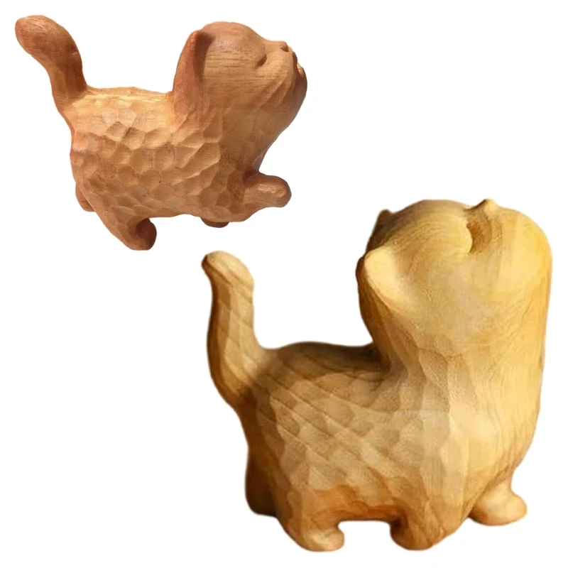 Cat Carved Wooden Model Handmade Miniature Desk Decoration for Home Bedroom Living Room Kitten Figure Children Toy Gift
Cat Carved Wooden Model Handmade Miniature Desk Decoration for Home Bedroom Living Room Kitten Figure Children Toy Gift