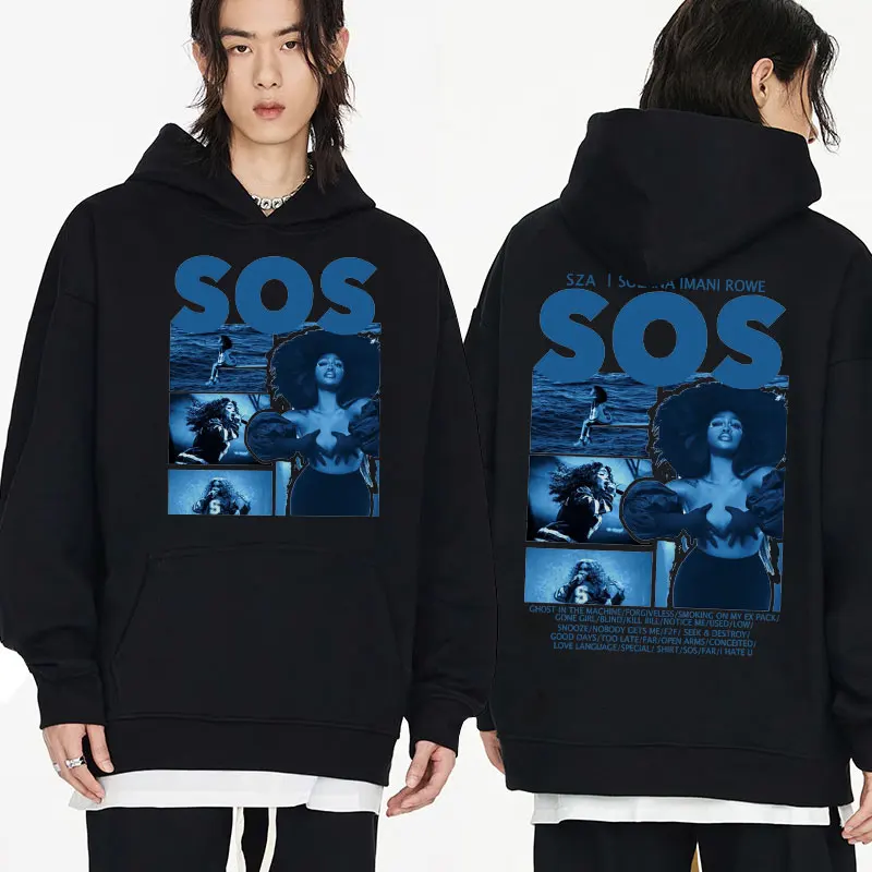 

Singer Sza Rare Concert Tour SOS Music Album Hoodies for Men Women Hip Hop Harajuku Sweatshirts Fashion Fleece Hoodie Pullover