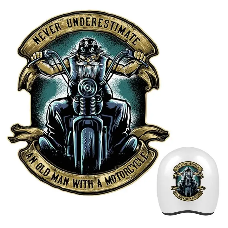 

Motorcycle Stickers Motorcycle Helmets Stickers Car Stickers Never Underestimate An Old Man With A Motorcycle Creative Sticker