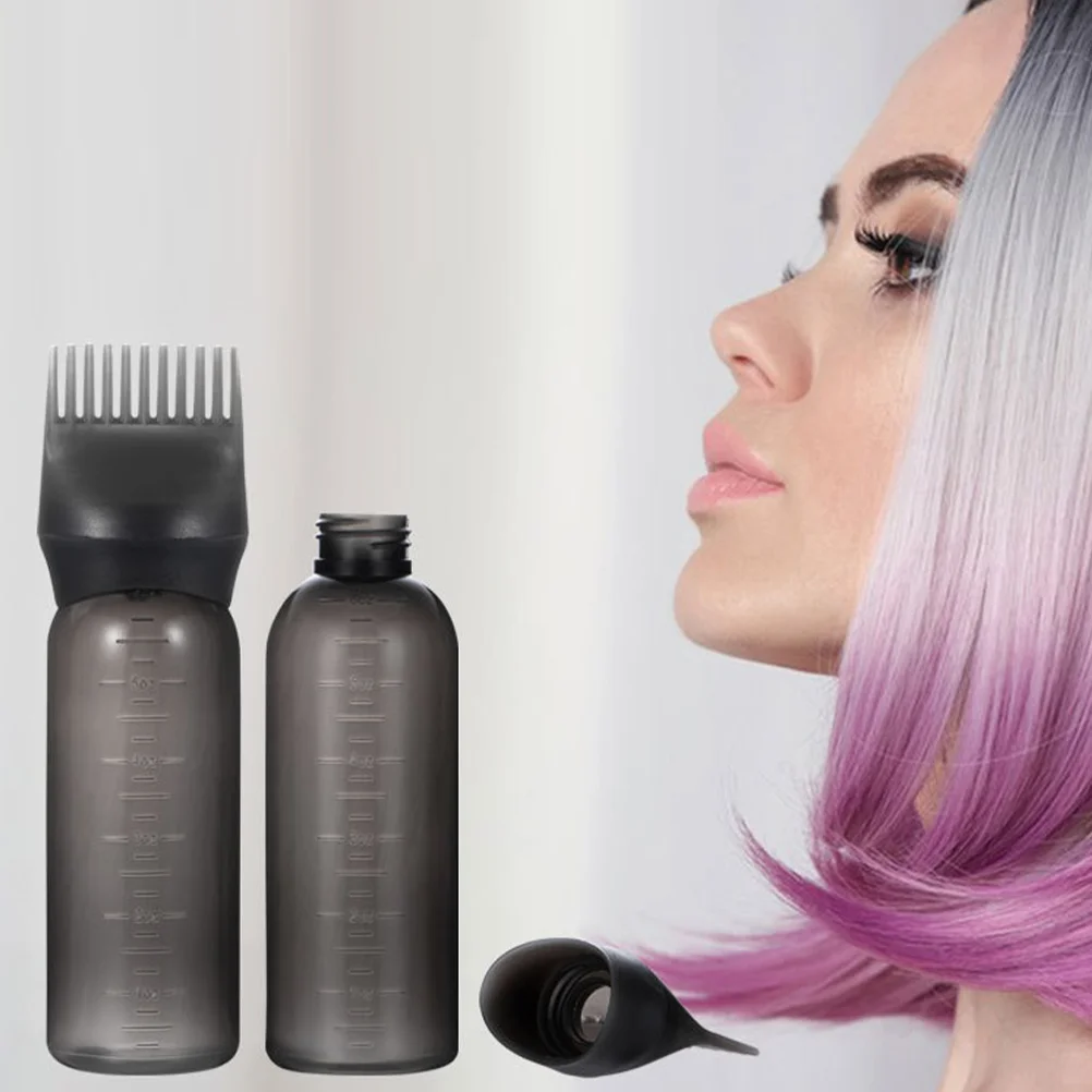 

3 pcs Hair Oil Applicator Bottle Comb Applicator Bottle Graduated Root Applicator Bottle for Hair Dye