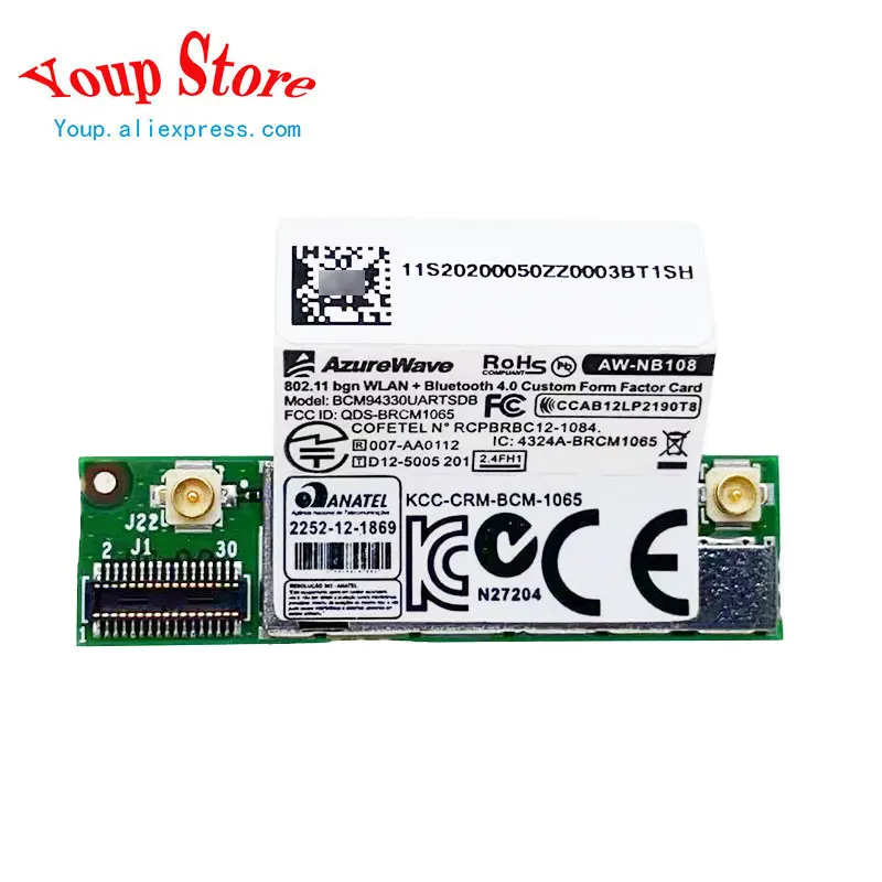 

New Original For Lenovo Ideapad Yoga 11 Miix 10 Tablet Azw BCM4330 BCM94330 BGN SDIO + UART BT WLAN Card 20200050 C48J042940