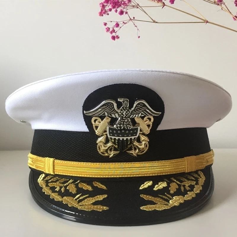 

Designer Brand New Men's Navy Big Cap Military Performance Hat Four Seasons Gorras Para Hombres 모자 Casquette Homme Free Shipping