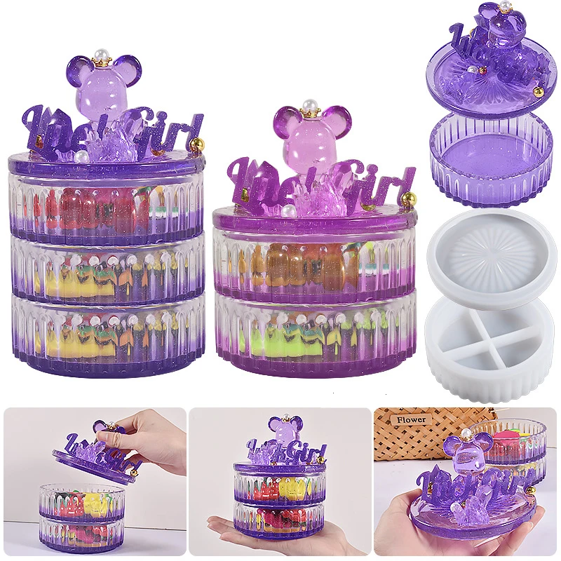 Stripe Stackable Storage Box Resin Molds Silicone Organizer Mold For Epoxy Resin Casting Jewelry Case with Lid Candy Container
Stripe Stackable Storage Box Resin Molds Silicone Organizer Mold For Epoxy Resin Casting Jewelry Case with Lid Candy Container