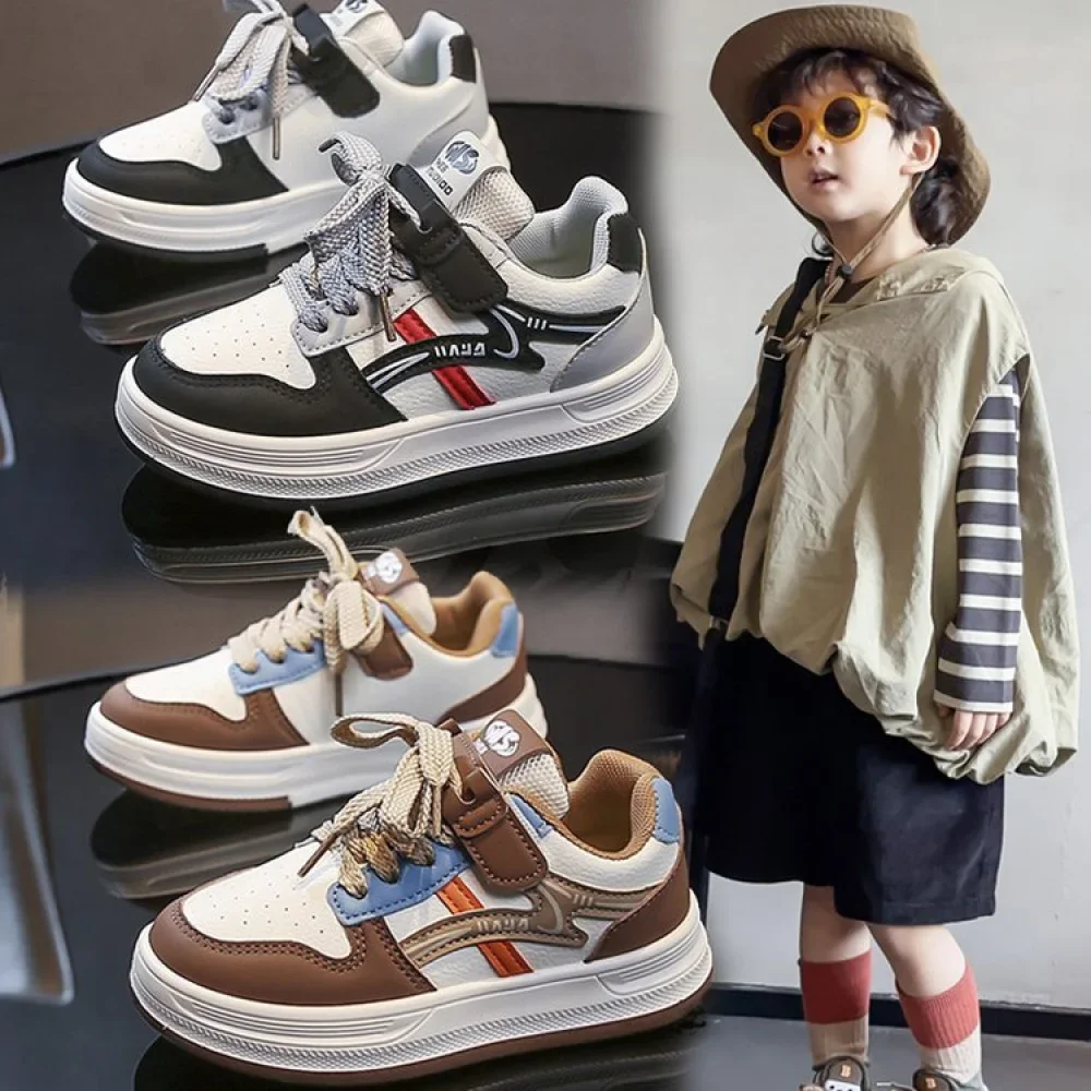 أحذية رياضية من جلد البولي يوريثان للأطفال، أحذية رياضية عصرية للمراهقين، أحذية رياضية مضادة للانزلاق ومقاومة للماء للأولاد والبنات أحذية رياضية من جلد البولي يوريثان للأطفال، أحذية رياضية عصرية للمراهقين، أحذية رياضية مضادة للانزلاق ومقاومة للماء للأولاد والبنات