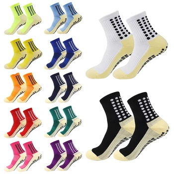 12Pair New Football Socks Mens Womens Sports Socks Non-slip Silicone Bottom Soccer Socks Rugby Tennis Volleyball Badminton Socks