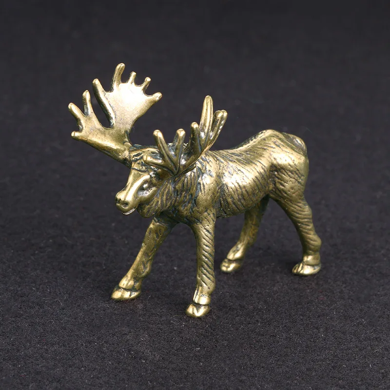 Handmade Solid Brass Elk Ornaments Retro Copper Animal Metal Figurine Office Decoration Collection of Crafts Home Decor Gifts
Handmade Solid Brass Elk Ornaments Retro Copper Animal Metal Figurine Office Decoration Collection of Crafts Home Decor Gifts