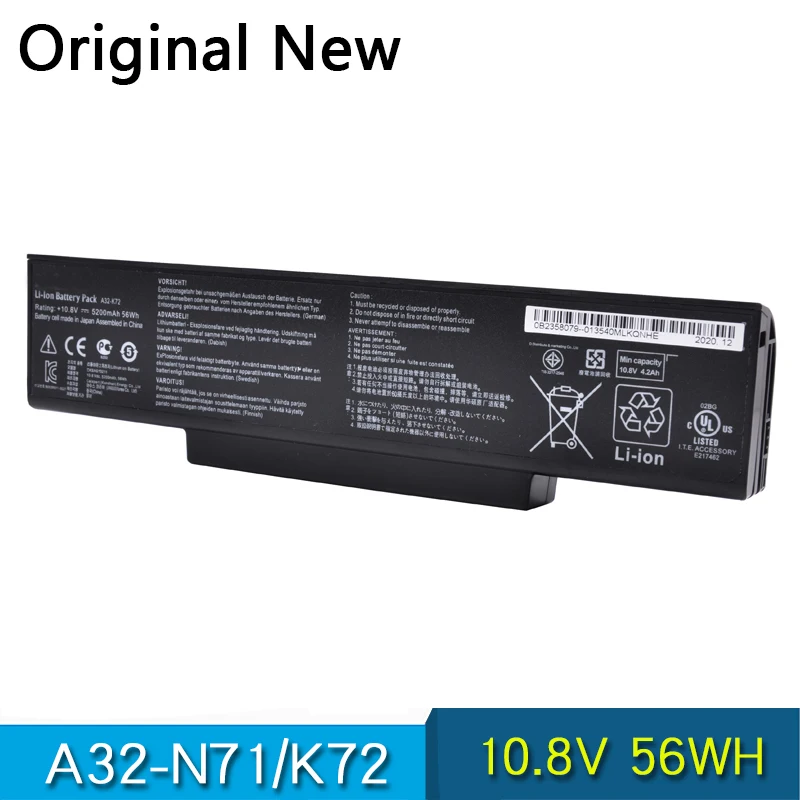 

NEW Original A32-K72 Laptop Battery For ASUS A72D A72DR A72F A72J A72JK A72JR K73E K73J K73JK K73S K73SV N71J N71JA N71JQ N71JV