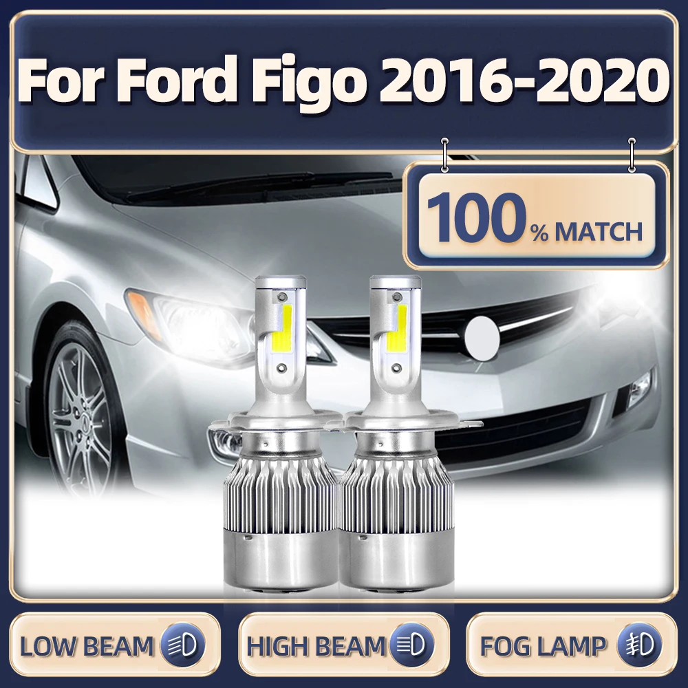 

Лампы для фар головного света H4 Canbus, 120 Вт, 6000 лм, чип CSP, автомобильная лампа головного света дальнего и ближнего света, 12 В, 2016 K, белый для Ford Figo 2018, 2019, 2020,
