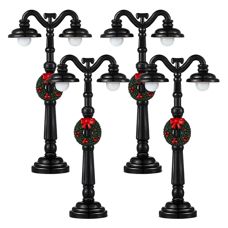 4Pcs Miniature Christmas Street Lamp Post Bench Mini Street Light Model Dollhouse Xmas Village Garden Accessories
4Pcs Miniature Christmas Street Lamp Post Bench Mini Street Light Model Dollhouse Xmas Village Garden Accessories