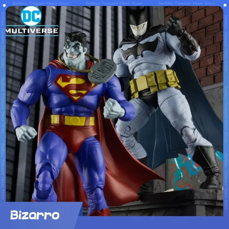 

In Stock Mcfarlane Toy Bizarro & Batzarro Action Figure Bad Batman Anime Figures Dc Multiverse Model Statue Collection Juguetes