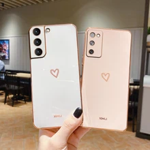 Square Plating Love Heart Phone Case On For Samsung Galaxy S22 S20 S21 Plus Ultra S20 Fe Fan Edition S 22 21 20 Soft Back Cover
Square Plating Love Heart Phone Case On For Samsung Galaxy S22 S20 S21 Plus Ultra S20 Fe Fan Edition S 22 21 20 Soft Back Cover
