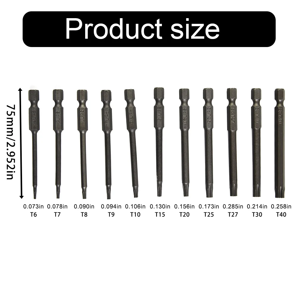 2022 Brand New Factory Workshop Screwdriver Bit Hex Bit Security Set Torx Type Accessories Extra Long Head 75MM
2022 Brand New Factory Workshop Screwdriver Bit Hex Bit Security Set Torx Type Accessories Extra Long Head 75MM