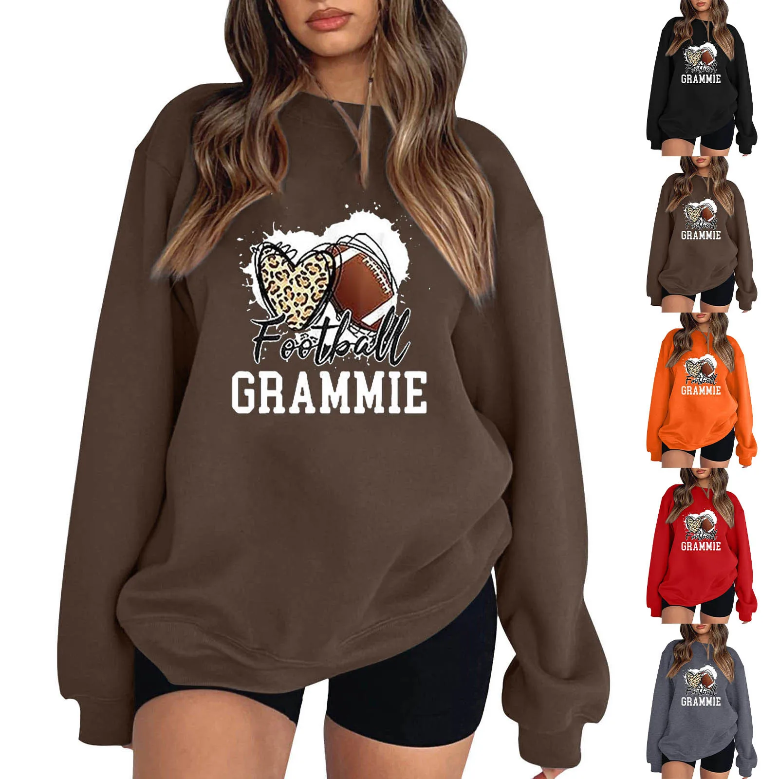 Women's Long Sleeve Sports Sweatshirts Round Neck Casual Loose Rugby Heart Print Pullover casual Oversize vintage
Women's Long Sleeve Sports Sweatshirts Round Neck Casual Loose Rugby Heart Print Pullover casual Oversize vintage