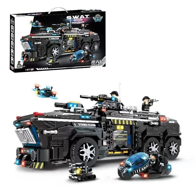 Special Forces Modern Police Car Armoured Command Vehicle SWAT City Military Figures Building Blocks Mini Toys Christmas Gifts
Special Forces Modern Police Car Armoured Command Vehicle SWAT City Military Figures Building Blocks Mini Toys Christmas Gifts