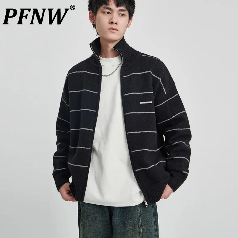 PFNW Men's Tide Streetwear Lazy Knitwear Autumn Winter New Striped Sweater Trendy Zipper Cardigan Coat Women High Street 12Z7030
PFNW Men's Tide Streetwear Lazy Knitwear Autumn Winter New Striped Sweater Trendy Zipper Cardigan Coat Women High Street 12Z7030