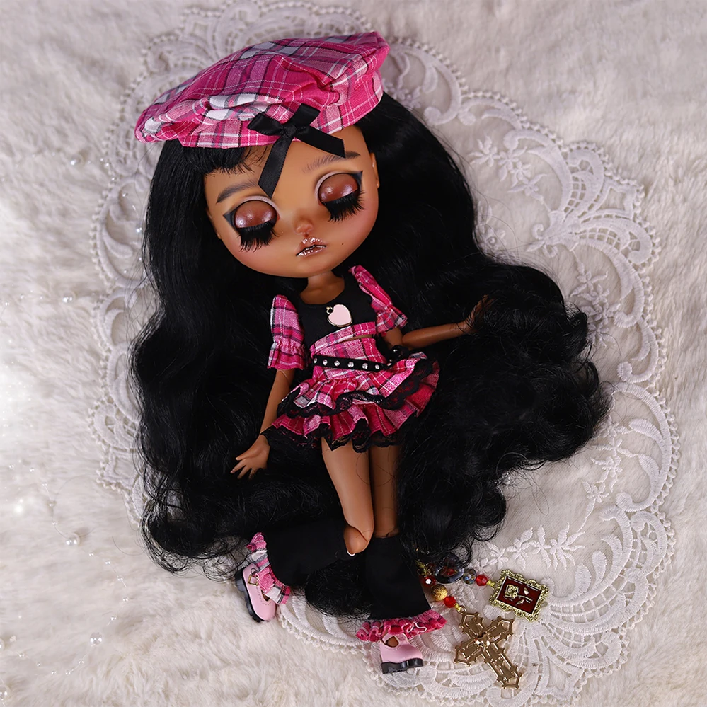 Destiny – Premium Custom Neo Blythe Doll with Black Hair, Dark Skin & Matte Cute Face 11 Destiny – Premium Custom Neo Blythe Doll with Black Hair, Dark Skin & Matte Cute Face 11