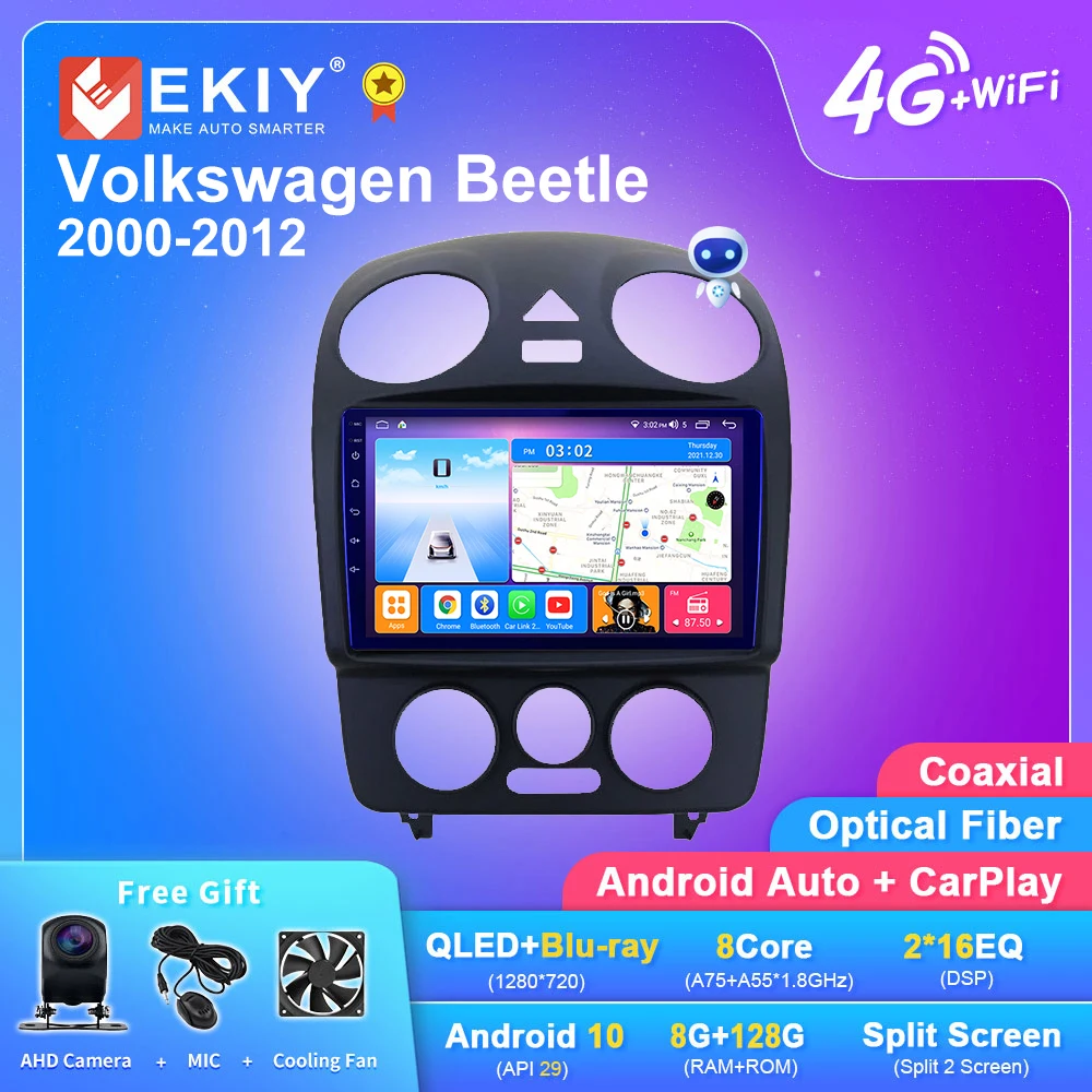 EKIY T7 QLED DSP Android 10 Car Radio For VW Volkswagen Beetle 2000-2012 Navi GPS Carplay Multimedia Video Player Stereo DVD HU
EKIY T7 QLED DSP Android 10 Car Radio For VW Volkswagen Beetle 2000-2012 Navi GPS Carplay Multimedia Video Player Stereo DVD HU
