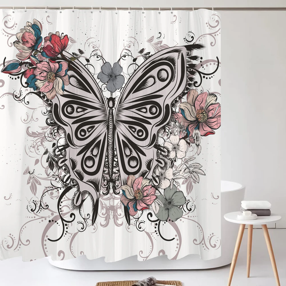 Nordic style Butterfly Shower Curtain With Hooks Polyester Bathroom Curtains Waterproof 3D Print Bath Curtain Home Decor Curtain
Nordic style Butterfly Shower Curtain With Hooks Polyester Bathroom Curtains Waterproof 3D Print Bath Curtain Home Decor Curtain