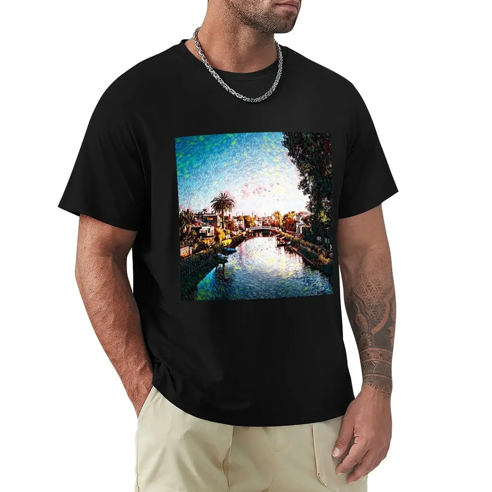 

Venice Beach canals T-Shirt vintage shirts graphic tees men t shirt summer tops plus sizes customs design your own Men's t-shirt