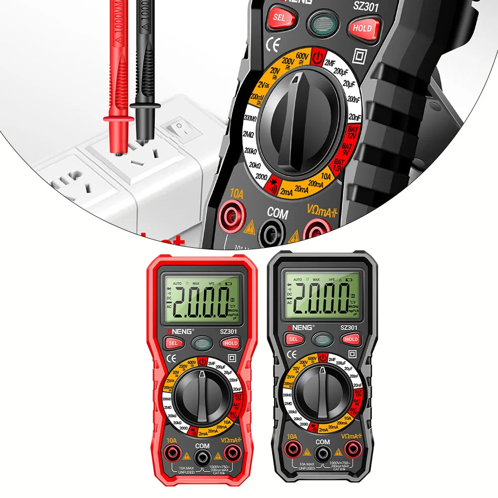 SZ301 Multifunctional Digital Multimeter Kit High-precision Digital Display Automatically Shuts Down For Electrician Maintenance
SZ301 Multifunctional Digital Multimeter Kit High-precision Digital Display Automatically Shuts Down For Electrician Maintenance