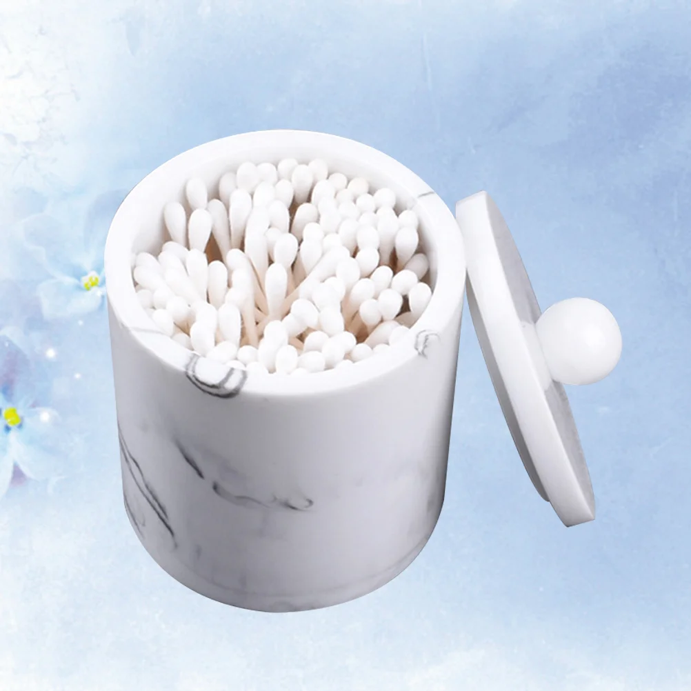European Style Resin Cotton Swabs Storage Box Dustproof Toothpick Canister Simple Marble Texture Organizer with Lid for
European Style Resin Cotton Swabs Storage Box Dustproof Toothpick Canister Simple Marble Texture Organizer with Lid for