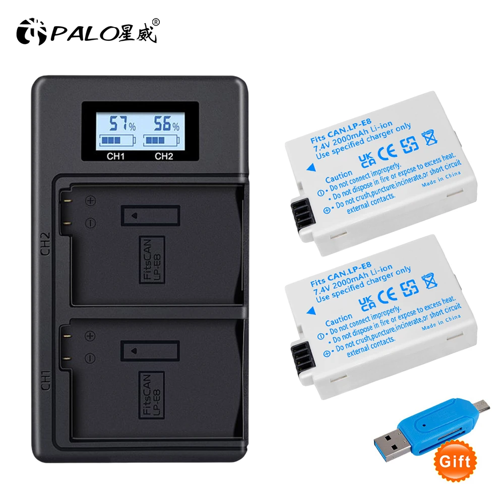 2000mah 7.4V LP-E8 LPE8 LP E8 Battery Batterie AKKU + LCD Dual Charger for Canon EOS 550D 600D 650D 700D X4 X5 X6i X7i T2i T3i
2000mah 7.4V LP-E8 LPE8 LP E8 Battery Batterie AKKU + LCD Dual Charger for Canon EOS 550D 600D 650D 700D X4 X5 X6i X7i T2i T3i