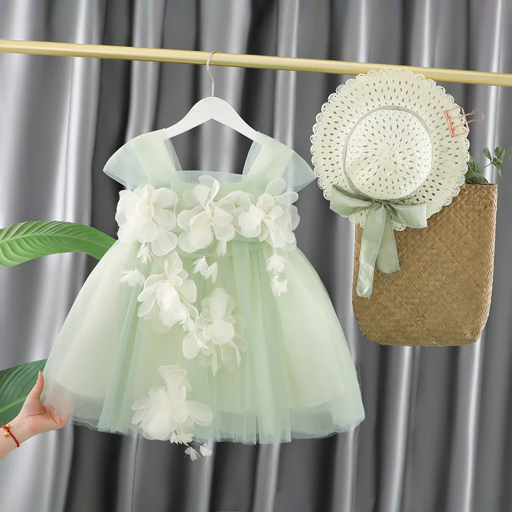 Summer Baby Princess Dress For Girls Mesh Short Sleeve Dress+Hat 2Pcs Children Flower Cosplay Fairy Halloween Kid Birthday Party
Summer Baby Princess Dress For Girls Mesh Short Sleeve Dress+Hat 2Pcs Children Flower Cosplay Fairy Halloween Kid Birthday Party