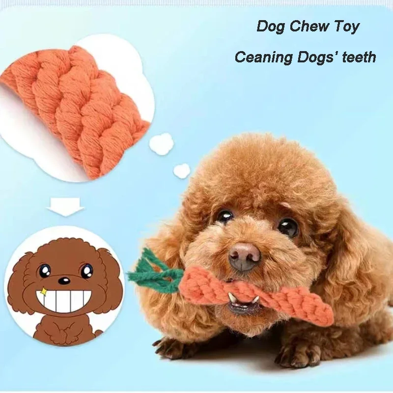Small Carrot Ropes Toy Pet Dogs Chew Toys Durable Braided Bite Resistant Puppy Molar Cleaning Teeth Cotton Rope Toy
Small Carrot Ropes Toy Pet Dogs Chew Toys Durable Braided Bite Resistant Puppy Molar Cleaning Teeth Cotton Rope Toy