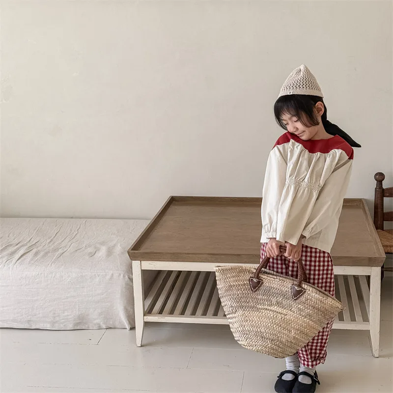 2025 Spring New Girls Puff Sleeve Shirts Children Long Sleeve T Shirts Baby Girl Cotton Blouse Infant Loose Tops Kids Clothes 13 S1d336e9319384ec1b4936d9b9b323a18e