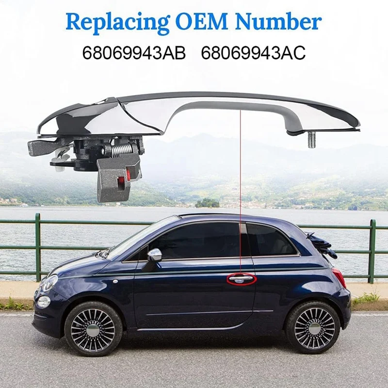 Фонарь 68069943AC для Fiat 500 2012-2019, внешняя ручка, хромированный левый боковой привод, автомобильные аксессуары
Фонарь 68069943AC для Fiat 500 2012-2019, внешняя ручка, хромированный левый боковой привод, автомобильные аксессуары