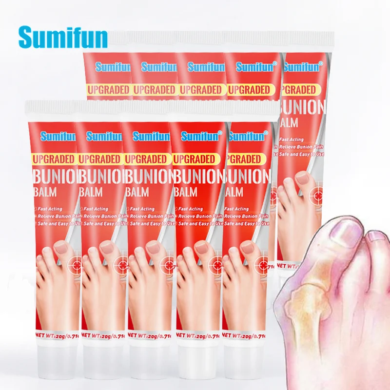 10pcs Sumifun Upgraded Gout Bunion Treatment Balm Cream Hallux Valgus Pain Relief Ointment Toe Joint Feet Orthopedic Arthritis
10pcs Sumifun Upgraded Gout Bunion Treatment Balm Cream Hallux Valgus Pain Relief Ointment Toe Joint Feet Orthopedic Arthritis