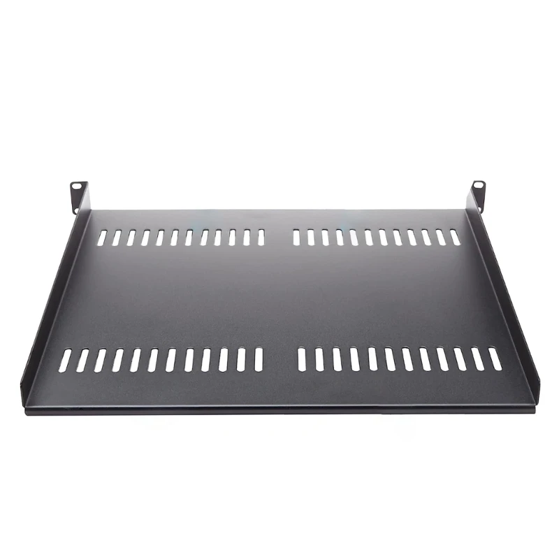 

Universal Vented Rack Mount Cantilever Tray for 19" NetworkEquipment Rack & Cabinet - Heavy Duty Steel for Weight 22kg