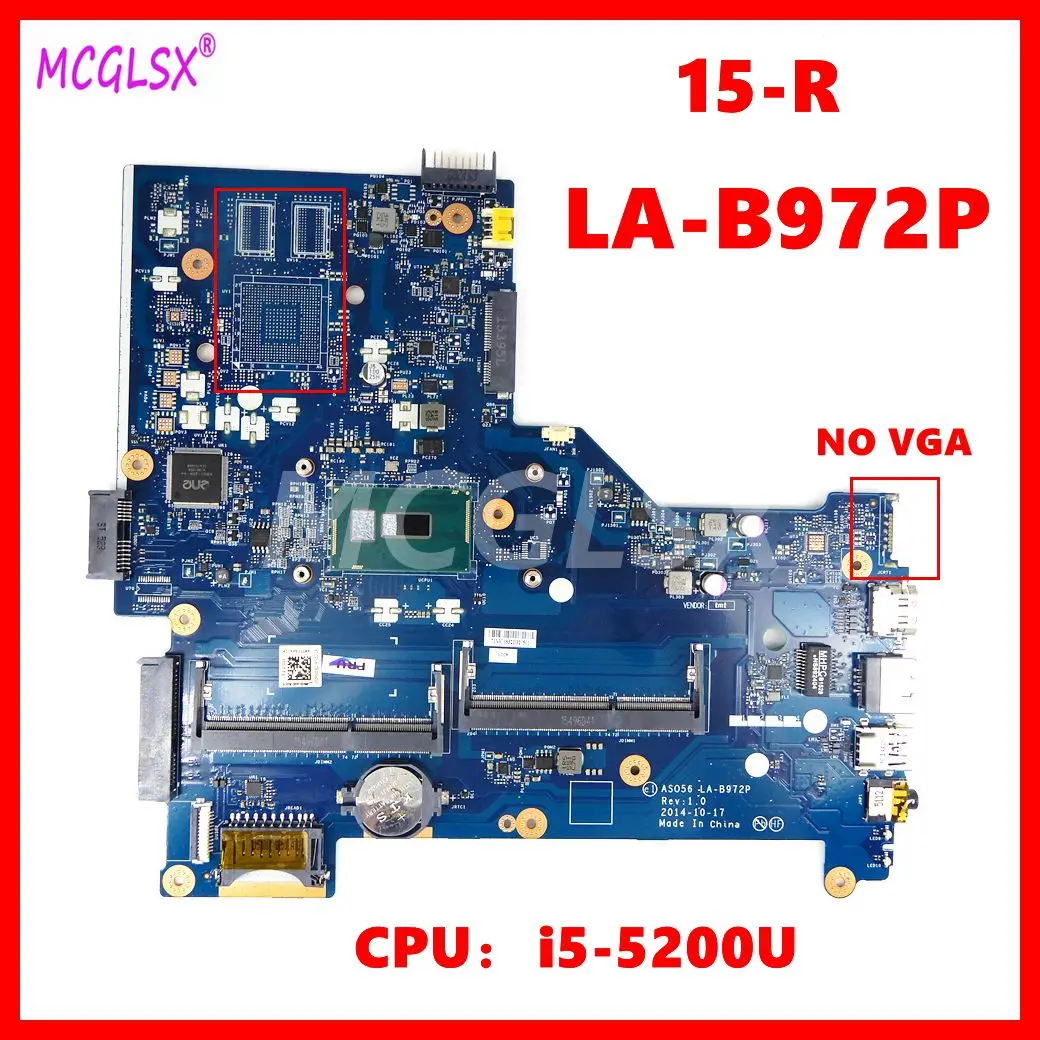 Материнская плата LA-B972P для ноутбука HP PAVILION 15-R 250 G3 791454-501 с процессором i5-5200
Материнская плата LA-B972P для ноутбука HP PAVILION 15-R 250 G3 791454-501 с процессором i5-5200