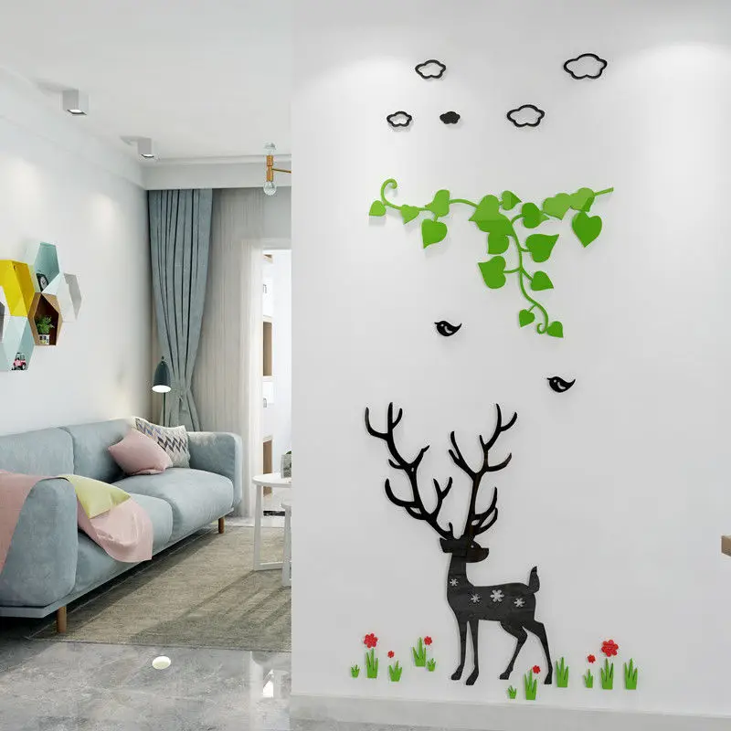 Acrylic 3D wall stickers painting stickers living room TV background wall decorations
Acrylic 3D wall stickers painting stickers living room TV background wall decorations