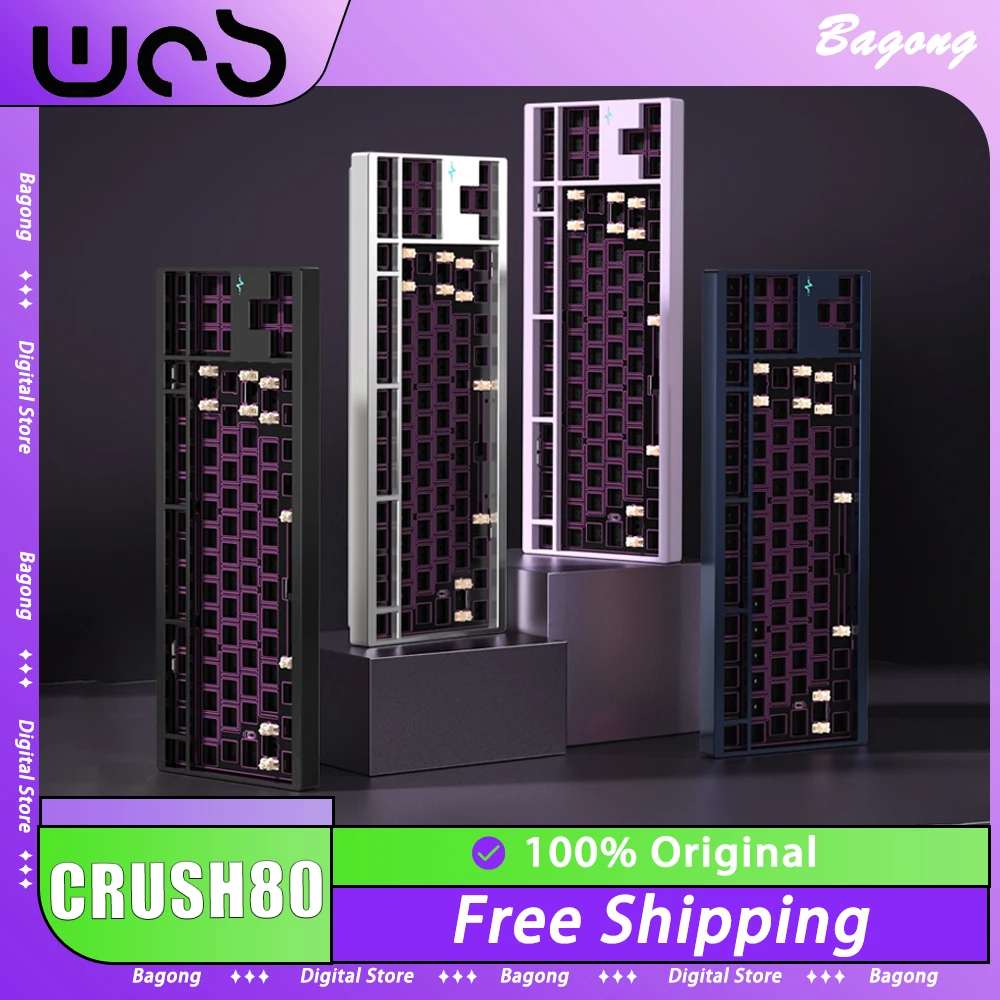 WOB CRUSH80 Mechanical Keyboard Kit Aluminium Alloy Three Mode Dynamic RGB Gaming Keyboard Customized Gasket VIA Pc Gamer Office
WOB CRUSH80 Mechanical Keyboard Kit Aluminium Alloy Three Mode Dynamic RGB Gaming Keyboard Customized Gasket VIA Pc Gamer Office