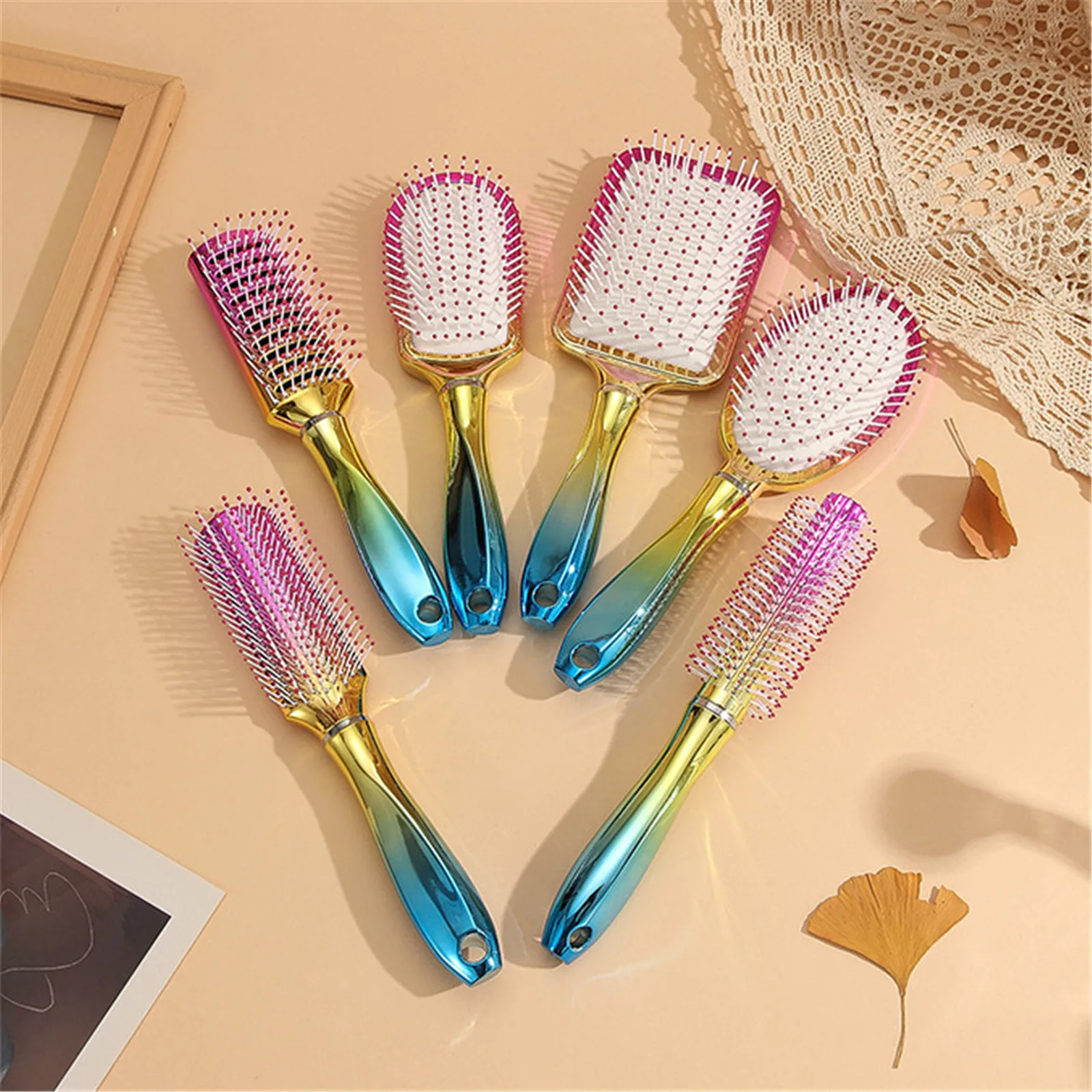 

Hair Comb Wide Tooth Air Cushion Hollowing Out Brush Anti-tangle Static Detangling Tangled Hair Combs Salon Hairdressing Tools