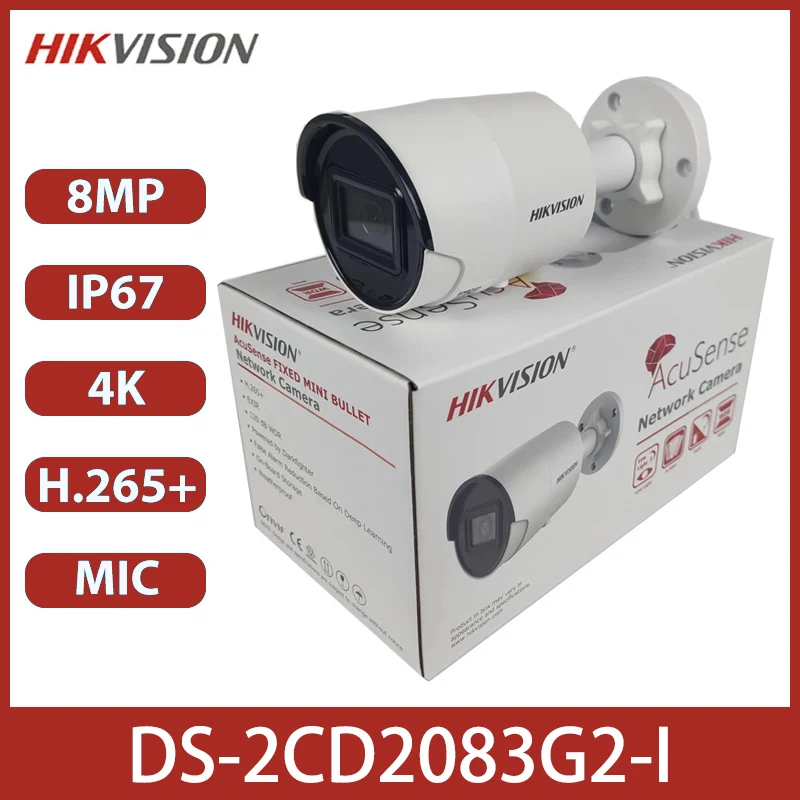 Hikvision DS-2CD2083G2-I and DS-2CD2083G2-IU 4K AcuSense Bullet Security POE 8MP CCTV Camera with Human and Vehicle Alarm IP67
Hikvision DS-2CD2083G2-I and DS-2CD2083G2-IU 4K AcuSense Bullet Security POE 8MP CCTV Camera with Human and Vehicle Alarm IP67