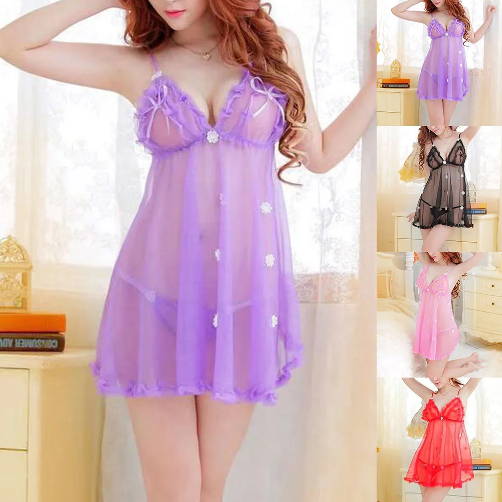 Female Nightdress Sexy Lingerie Underwear Sexy Women Transparent Pajamas Dress Nightwear Dresses Lace Sheer Sleepwear G-string
Female Nightdress Sexy Lingerie Underwear Sexy Women Transparent Pajamas Dress Nightwear Dresses Lace Sheer Sleepwear G-string