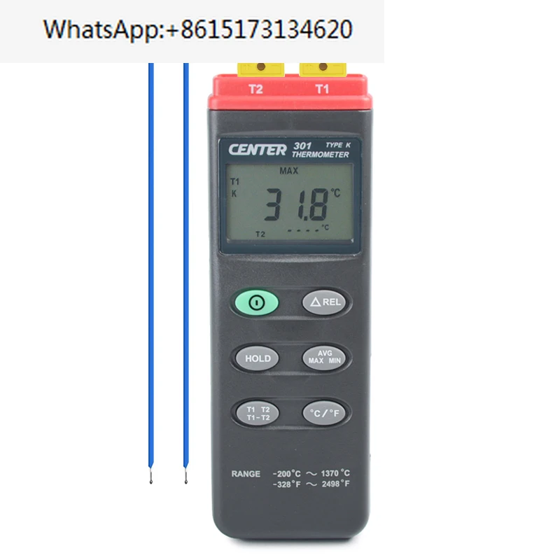 

Imported CENTER-300 digital thermometer high-precision multi-way tester thermocouple digital