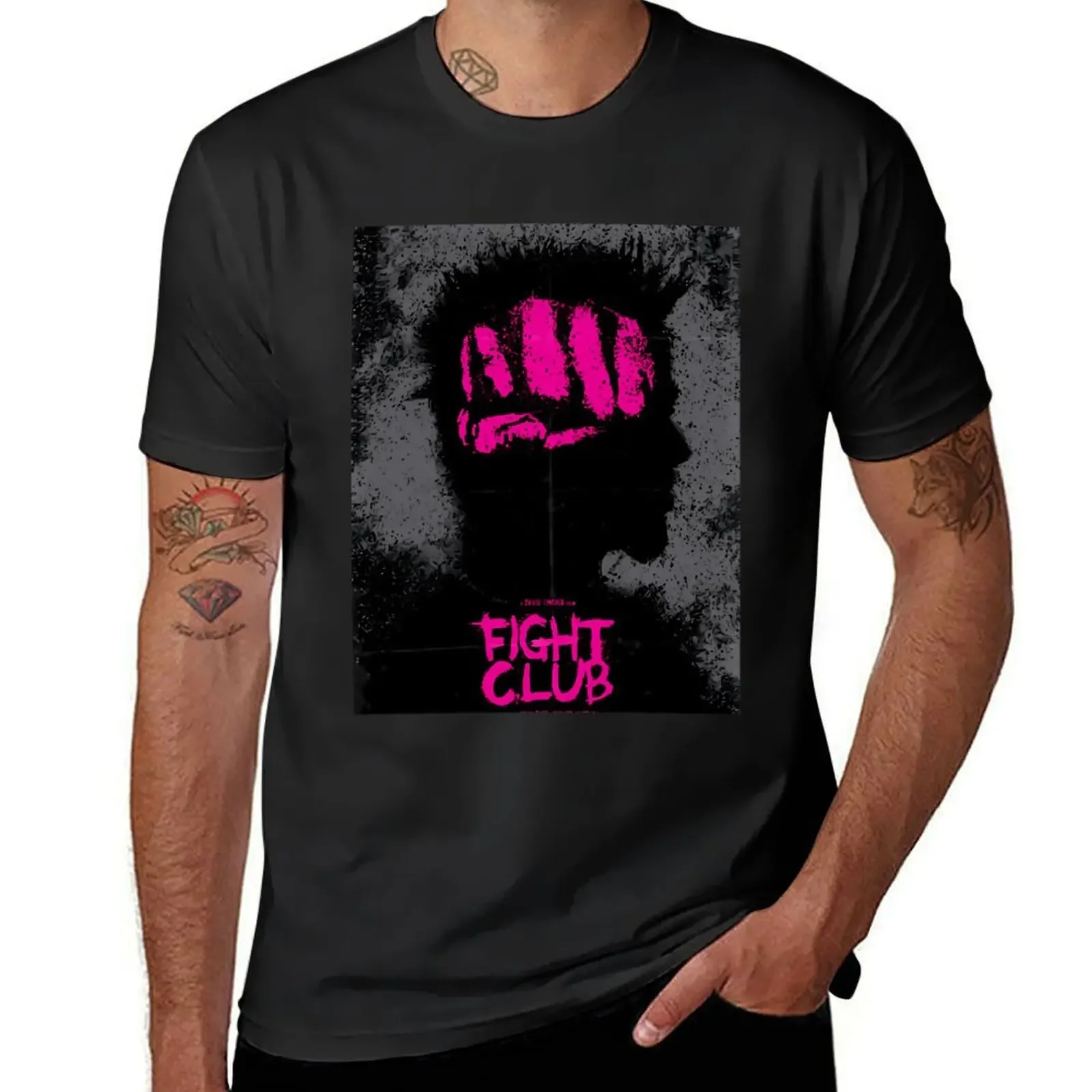 

1 футболка с постером «Борцовский Клуб», женские топы, кавайная одежда, футболки для мужчин, хлопок