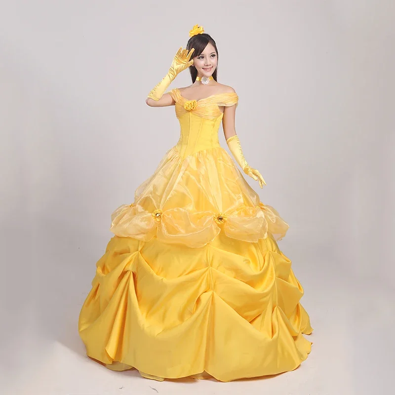 Belle Golden fashion costume dress for women Girl party cosplay dress costom made
Belle Golden fashion costume dress for women Girl party cosplay dress costom made