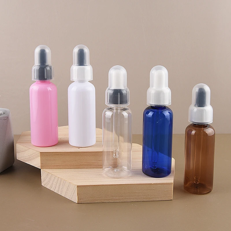 

50ml White Essence Oil Plastic Dropper Bottle Women's Beauty & Skin Care SPA Massage Packaging Container Perfume Dropper Vial