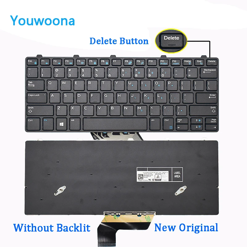 New Original Laptop Keyboard For Dell 3180 3189 3190 3191 Latitude 3380 E3380 P80G New Original Laptop Keyboard For Dell 3180 3189 3190 3191 Latitude 3380 E3380 P80G