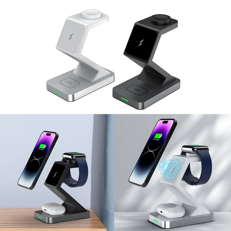 Настольная Беспроводная зарядная док-станция 3 в 1, 15 Вт
Настольная Беспроводная зарядная док-станция 3 в 1, 15 Вт