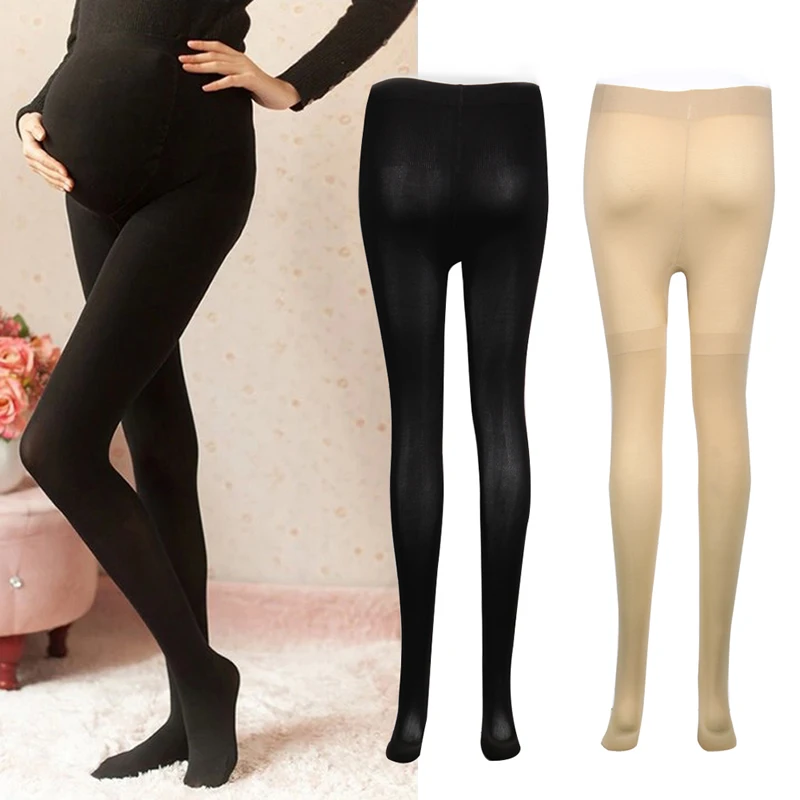 

120D Women Pregnant Socks Maternity Hosiery Solid Stockings Tights Pantyhose