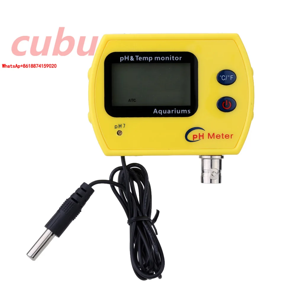 

High Precision pH &TEMP Meter Professional Online pH Meter for Aquarium Portable Acidimeter Fine Drinking Water Quality Analyzer