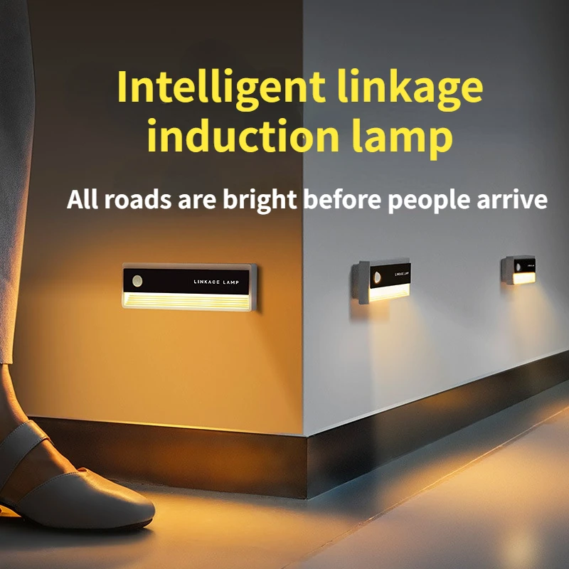 New linkage human body induction small night light night corridor light USB rechargeable magnetic wiring free cabinet light
New linkage human body induction small night light night corridor light USB rechargeable magnetic wiring free cabinet light