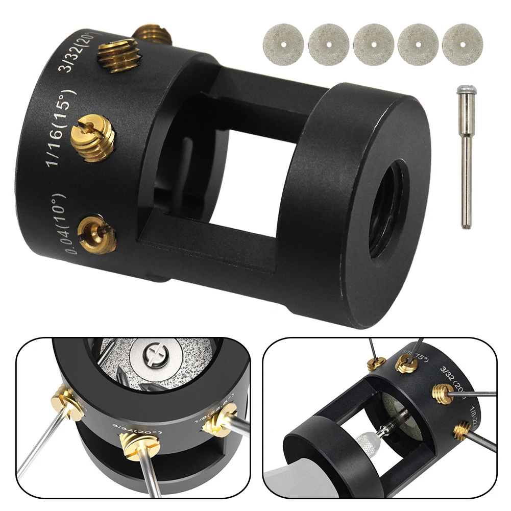 Tungsten Electrode Sharpener Grinder Head TIG Welding Tool with Cut-Off Slots Multi-Angle 0.04"-1/8" with 5x25mm Diamond Wheels
Tungsten Electrode Sharpener Grinder Head TIG Welding Tool with Cut-Off Slots Multi-Angle 0.04"-1/8" with 5x25mm Diamond Wheels