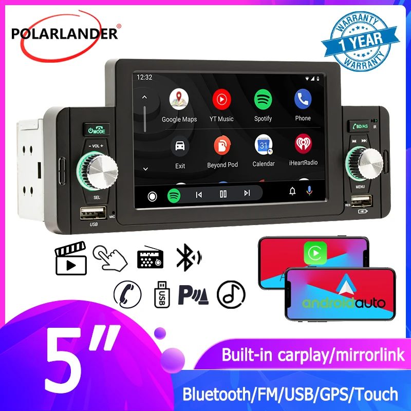 Car Multimedia Player Mirror Link Dual USB/Knob Android Auto/Carplay Bluetooth Radio for Vehicle 1 DIN 5'' MP5 IPS Touch Screen
Car Multimedia Player Mirror Link Dual USB/Knob Android Auto/Carplay Bluetooth Radio for Vehicle 1 DIN 5'' MP5 IPS Touch Screen