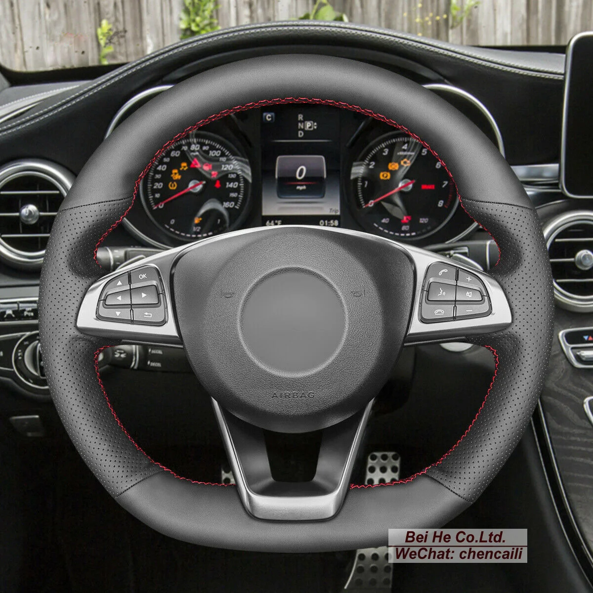 Hand-stitched Black Leather Suede Steering Wheel Cover Wrap For Mercedes Benz W205 C117 X156 C218 W213 SL-Class Car Accessories
Hand-stitched Black Leather Suede Steering Wheel Cover Wrap For Mercedes Benz W205 C117 X156 C218 W213 SL-Class Car Accessories